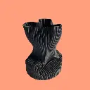 Vase Wrinkle by É Pedra BLACK