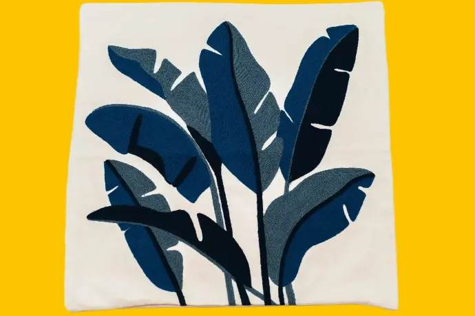 Cushion Chinille blue by Decortextil