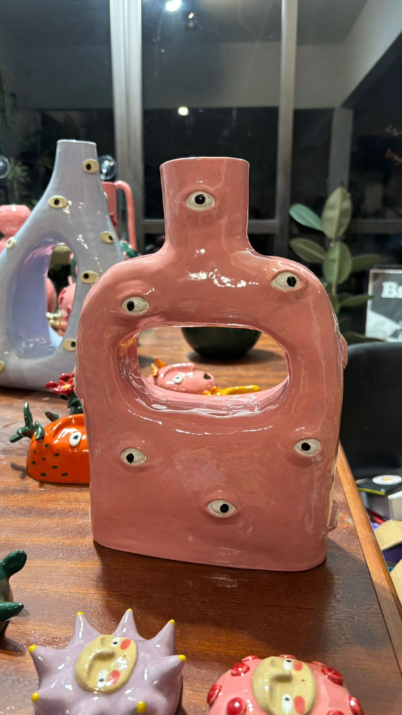 Vase Pink Eyes by CIBI