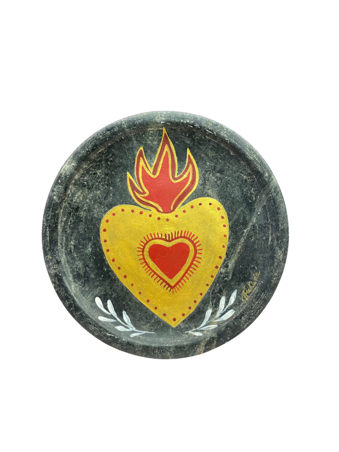 Plate Heart 1 Soap Stone by Casa Bonita