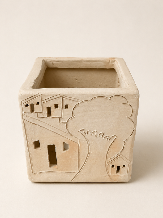 Vase Planter House+Tree by Casa Bonita