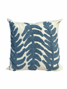 Blue leaf embroided boucle mode By Decortextil