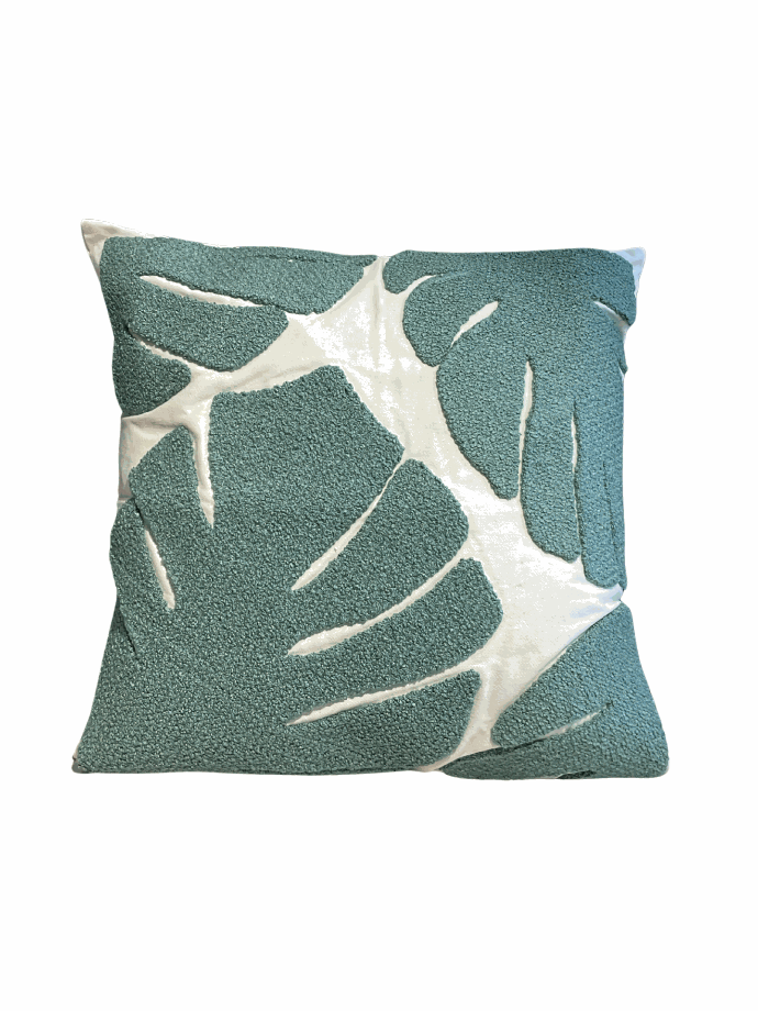 Big Sage banana leaf cushion by Decortextil