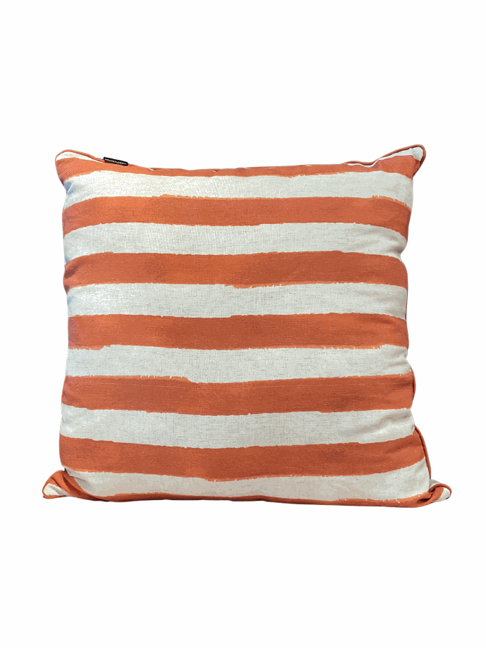 Tangerine stripes outdoor cushion by Decortextil