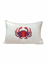 Coastal Med red crab cushion by Decortextil