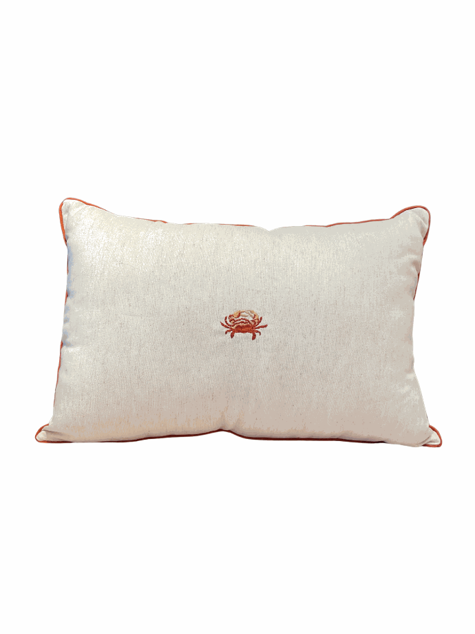 Coastal red crab cushion cover by Decortextil
