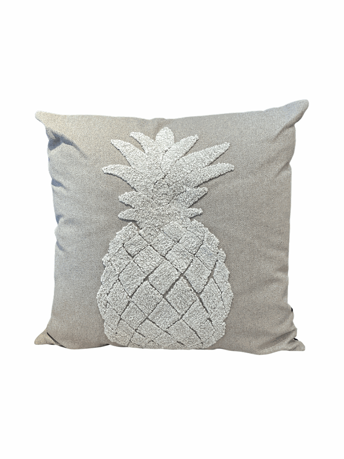 Soft Beige & Ivory Pineapple cushion by Decortextil