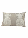 Soft beige & ivory pineapple cushion small by Decortextil