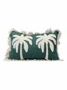 Sage green double palm trees cushions by Decortextil