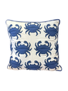 Navy Blue Crab Cushion By Decortextil