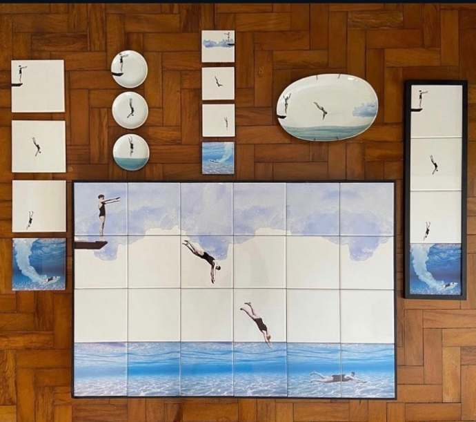 Tile Poster Horizontal Dip Med. 95x 64cm