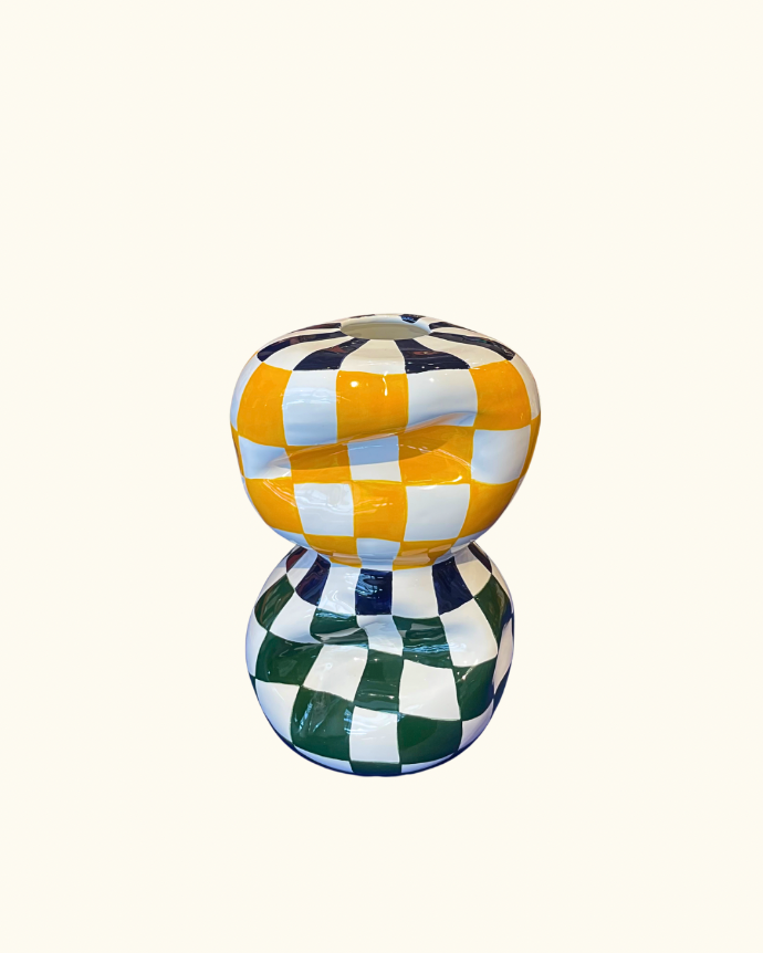 Vase Double Checkered (ByG) by Dani Enne