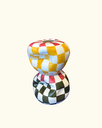 Vase Double Checkered(RYG)  by Dani Enne
