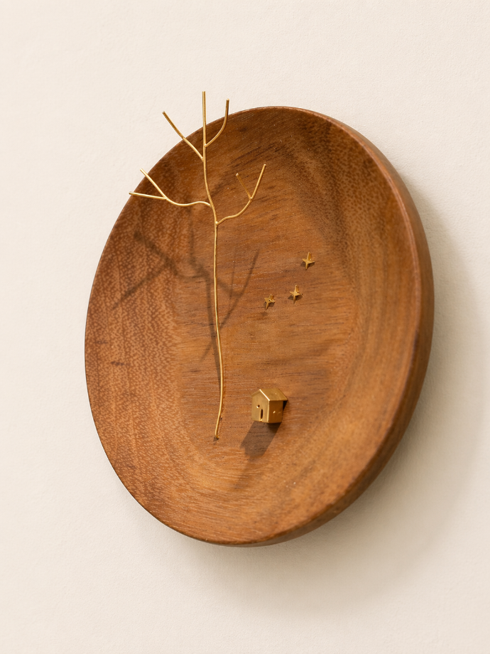 Wall Art 1 Wood & Gold by DZT