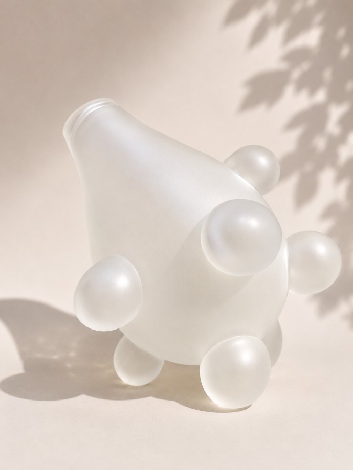 Vase Frosted Bubble Crystal by Gileno Design