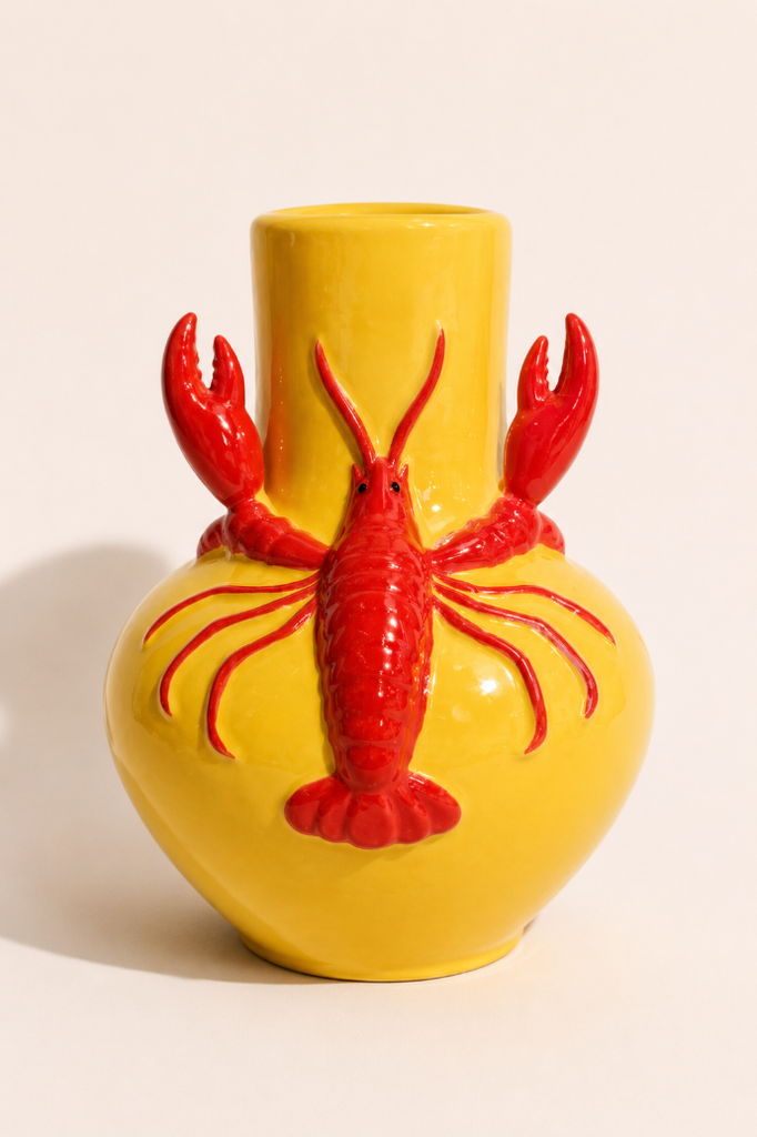 Vase Yellow Lobster by Camistef Design