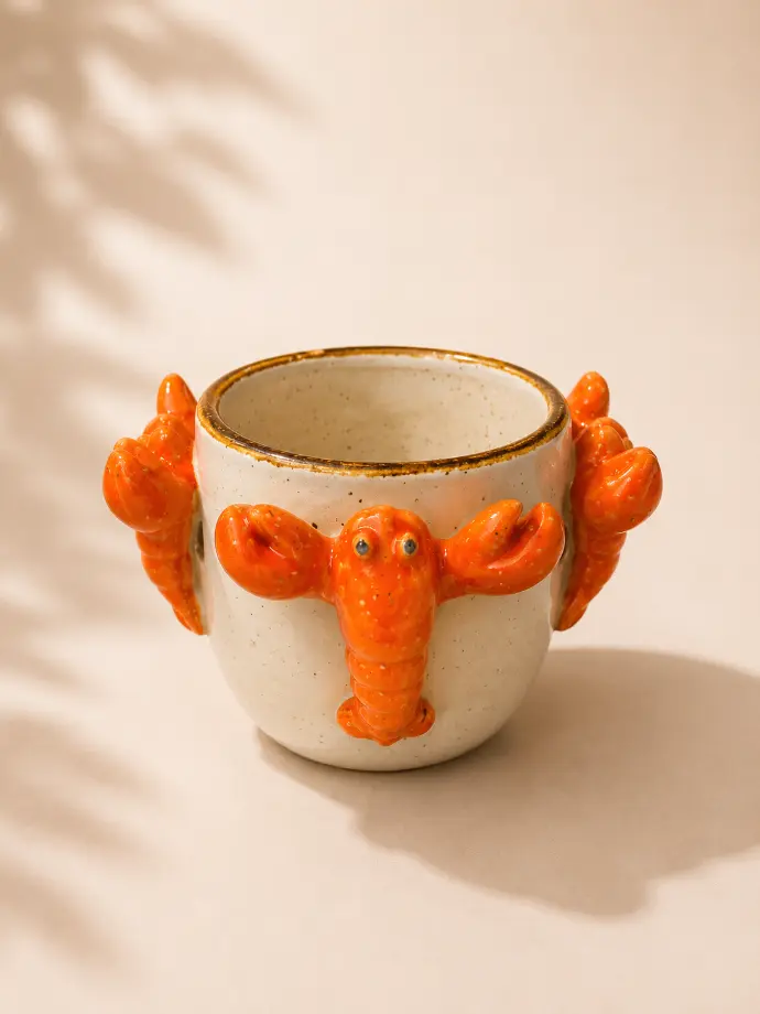 Vase Orange Lobster by Camistef Design