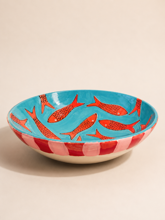 red fish bowl by Atelier da Renata
