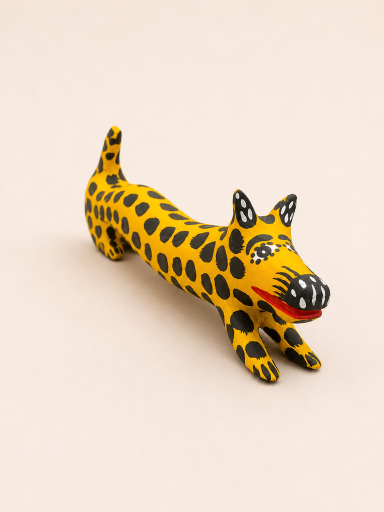 Sculpture Jaguar Small Yellow by Zé Crente from Ilha do Ferro