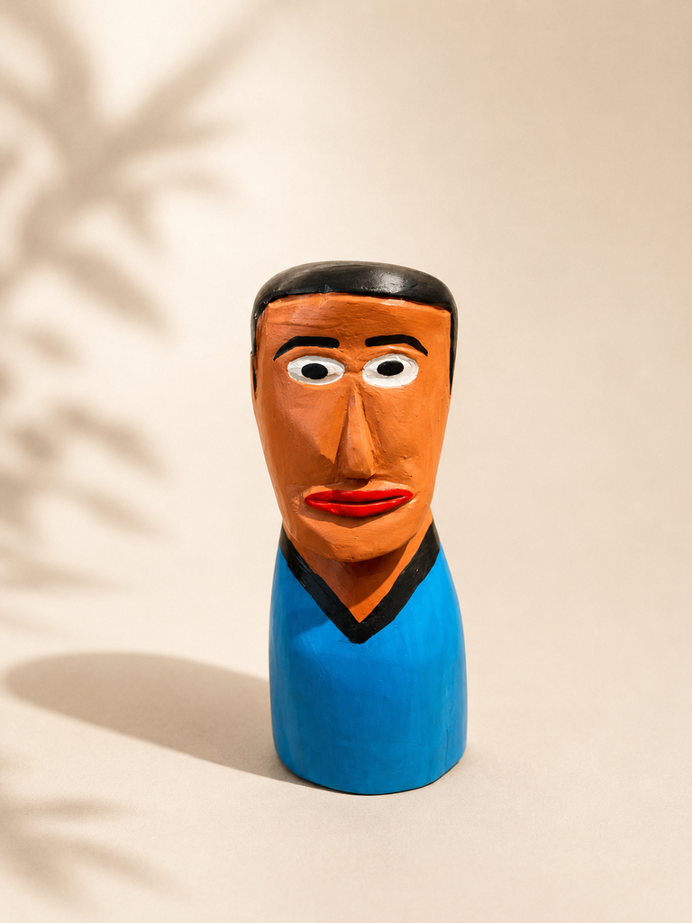 Sculpture Man Blue by Zé Crente from Ilha do Ferro