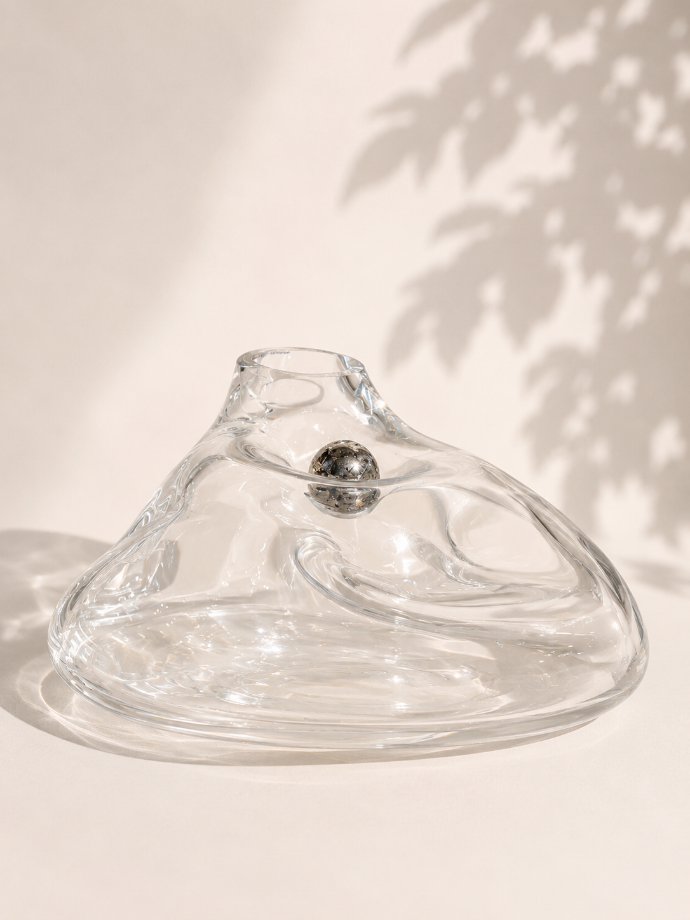 Vase Large Horizontal Organic Stone TR 2L by Studio Pedrazzi