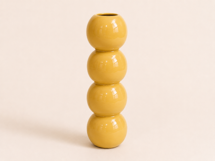 Vase Orbs Yellow L by Vintage & Cool