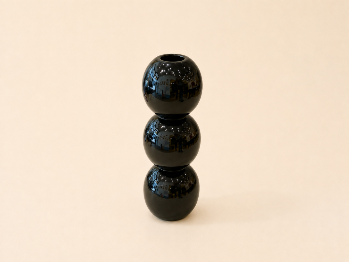 Vase Orbs Black M by Vintage & Cool