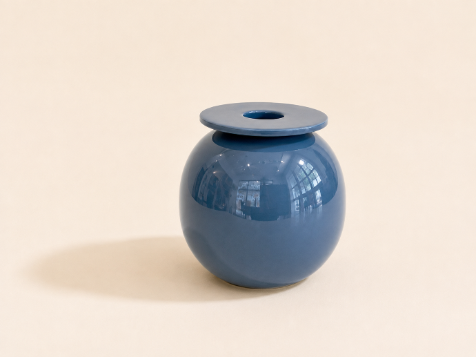 Vase Orbs Dusty Blue S by Vintage & Cool
