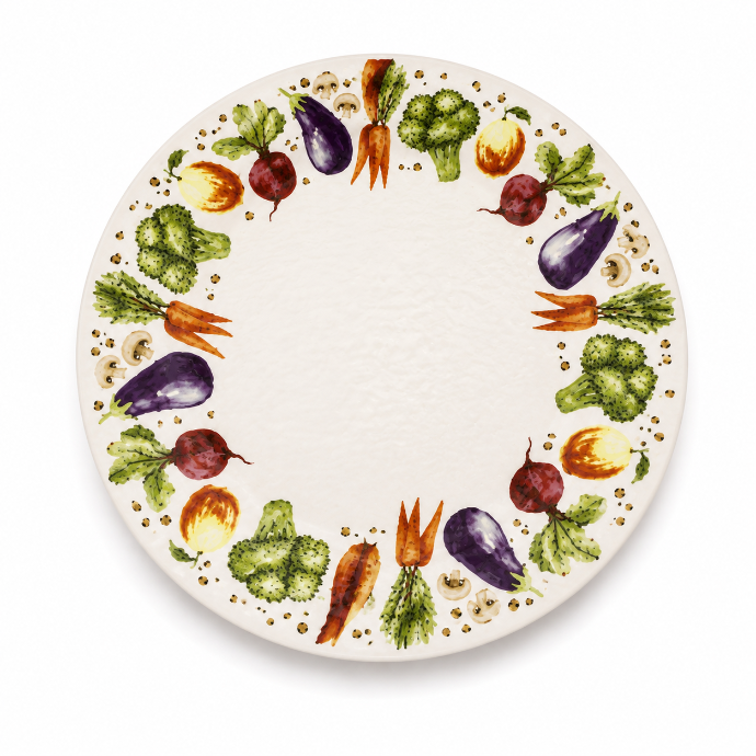 Dinner plates Set 6 Vegetable by Camistef