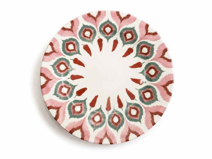 Dinner Plates Set 6 Hot Pepper by Camistef