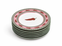 Dessert Plates Set 6 Hot Pepper by Camistef