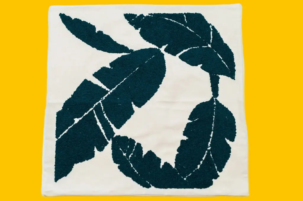 Cushion Banana boucle Petroleum by Decortextil