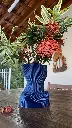 Vase Wrinkle M by É Pedra BLUE
