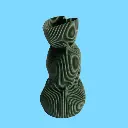 Vase Wrinkle L by É Pedra GREEN