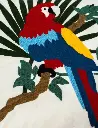 Cushion Parrot embroidered by Decortextil