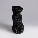 Vase Wrinkle L by É Pedra BLACK