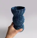 Vase Wave by É Pedra BLUE