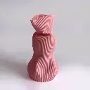 Vase Wrinkle L Pink by É Pedra