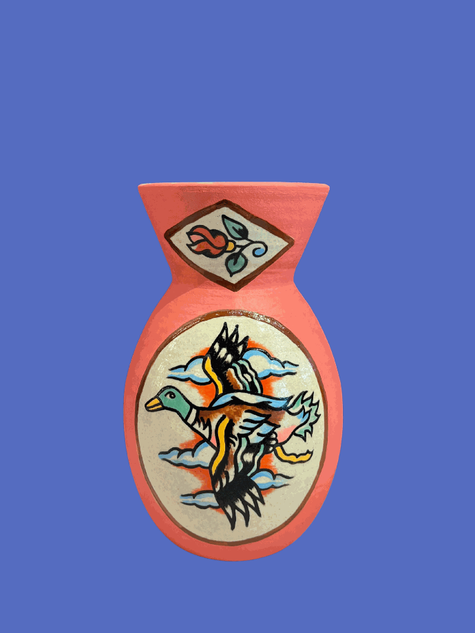 Vase Coral Ducks by Juliana Wimmers