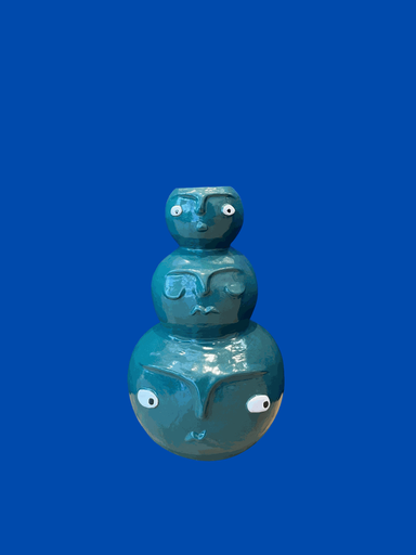 Vase Faces Green by CIBI