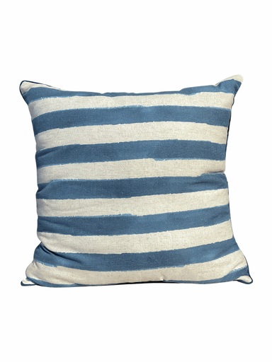 Coastal blue striped outdoor cushions by Decortextil