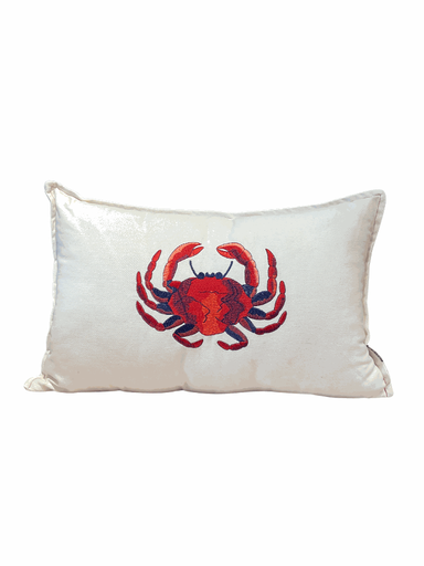 [dec00008] Coastal Med red crab cushion by Decortextil