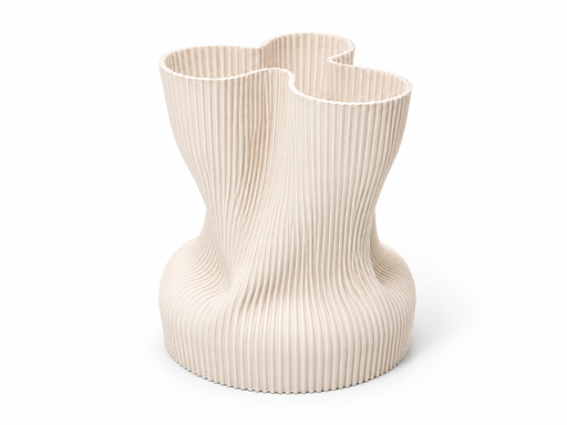 Vase Wrinkle S Beige by E Pedra