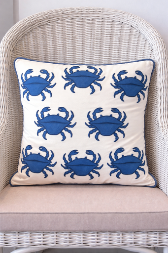 [dec000035] Cushion Cover Navy Blue Crab by Deortextil
