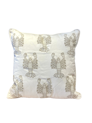 [dec00003] Beige Lobster Thread Cushion By Decortextil