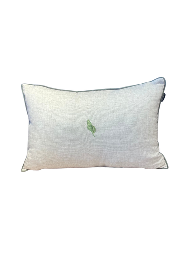 [dec00007] Coastal Green Border Seashell Cushion By Decortextil