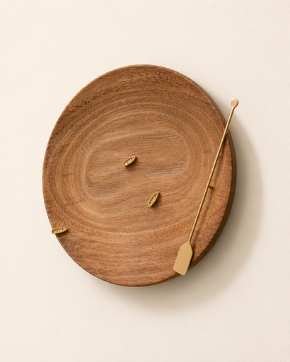 [dzt0008] Wall Art 2 Wood & Gold by DZT