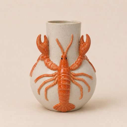 [cs0007] Vase Beige Lobster L by Camistef Design Concept
