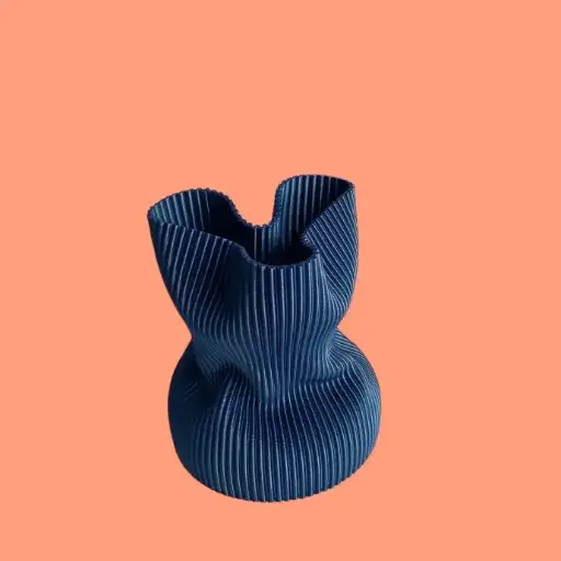 [epe00019] Vase Wrinkle S by É Pedra BLUE