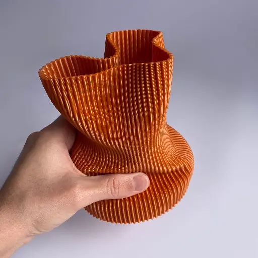 Vase Wrinkle by É Pedra TERRACOTTA